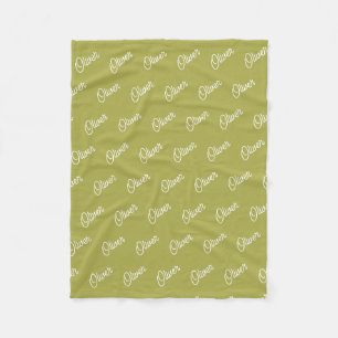 Polar Manta Verde Matcha con Nombre Personalizado de Niñ