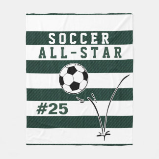 Polar Manta verde y blanca personalizada del FÚTBOL