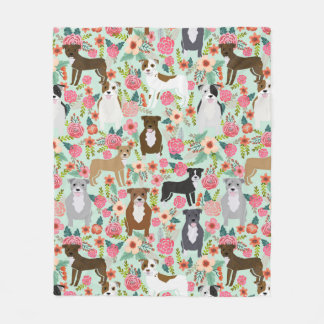 Polar Mapa floral de Pitbull - manta de perro, pitbulls