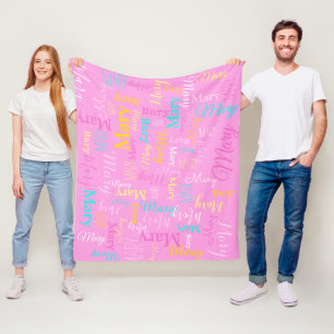 Polar Maria personalizó la manta rosa clara conocida