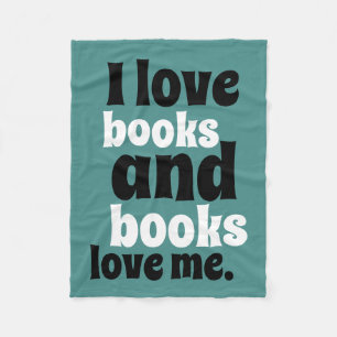 Polar Me encanta la manta de los libros (verde azulado y