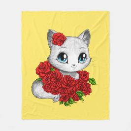 Polar MEDIO color de rosa romántico de la manta del paño