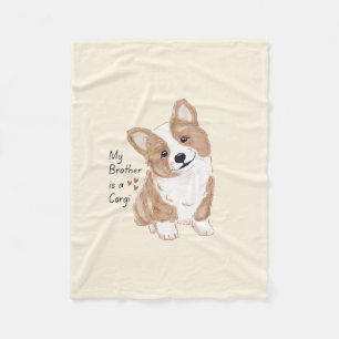 Polar "Mi hermano es un Corgi" Manta de bebé de color cr