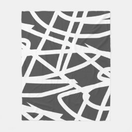 Polar Minimalismo abstracto líneas blancas manta gris