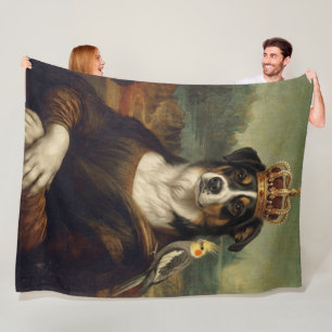 Polar Mona Lisa Perro con loro Cockatiel Manta de felpa