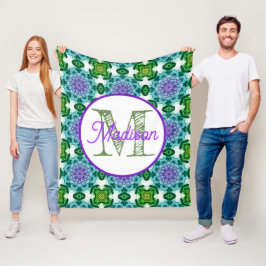 Polar Monogramado lindo felino personalizado manta de pu