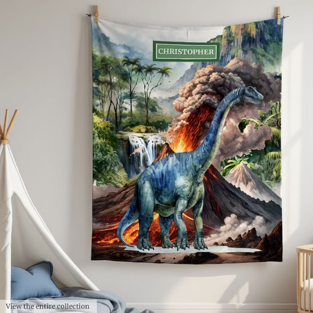 Polar Nacimiento de la manta prehistórica T-Rex Dinosaur (Prehistoric T-Rex Dinosaur Blanket for Boys Birthday)