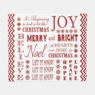 Polar Navidades manta moderna de tipografía vintage