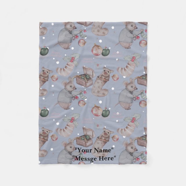 Polar Navidades Tema manta de pulpa de bebé (Anverso)