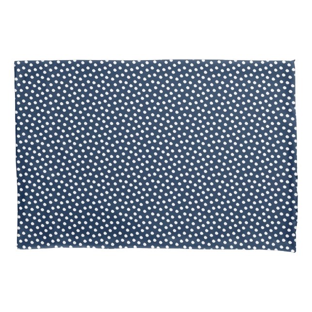 Polar Night Blue Watercolor Dots Pillow Funda (Anverso)