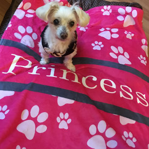Polar Nombre del perro Personalizado de la manta rosada
