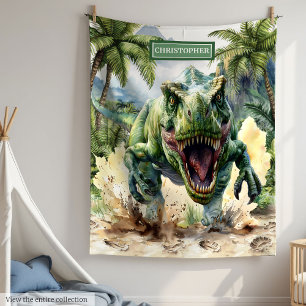Polar Nombre personalizado único de la manta de dinosaur