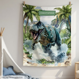 Polar Nombre personalizado único de la manta de dinosaur