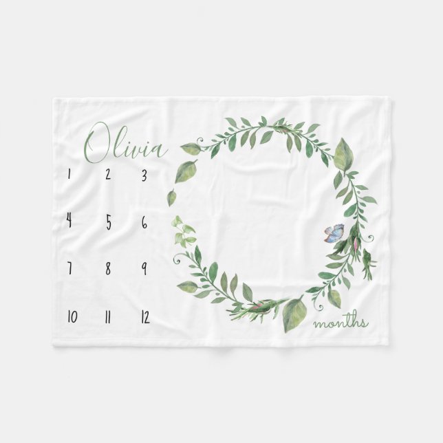 Polar Observarme crecer - Foto manta con acuarela (Frente (Horizontal))