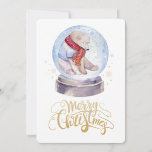 Polar Oso Invierno Nieve Feliz Navidad