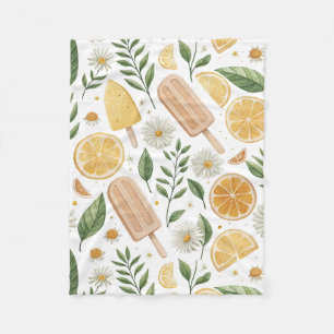 Polar Paleta de cítrico y manta de felpa floral