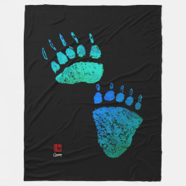 Polar Patas de oso del verde azul - manta grande del