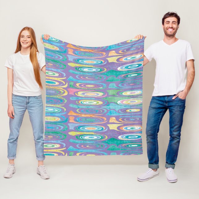 Polar Patrón de color abstracto 1 manta de pulpa (In situ)