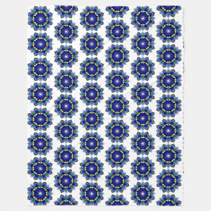 Polar Patrón Mandala 02 en una manta azul oscuro