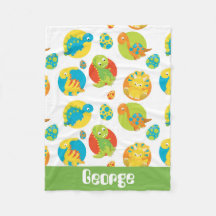 Patrón prehistórico de dinosaurios manta de bebé