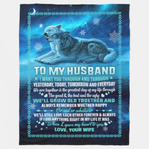 Polar Personalizado a la manta de mi marido por esposa