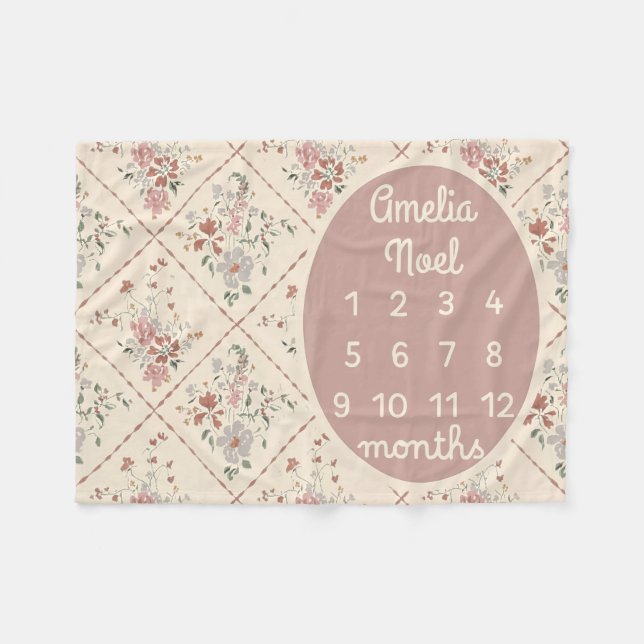 Polar Personalizar de la manta de hito de bebé personali (Frente (Horizontal))