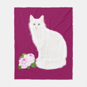 Polar PetitRose "gato blanco", manta del paño grueso y