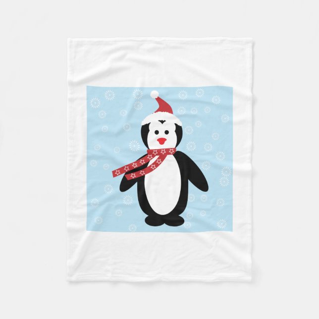 Polar Pingüino del navidad en manta del paño grueso y (Anverso)
