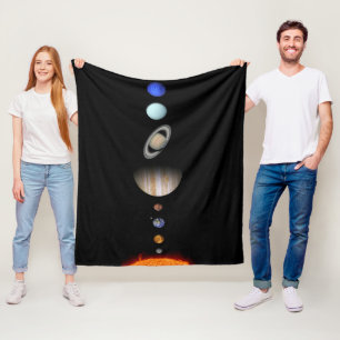 Polar PLANETAS de la manta de encargo del paño grueso y
