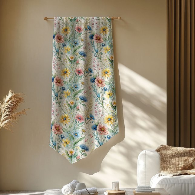 Polar Regalo de manta floral Boho Pastel por su serenida (Boho Pastel Floral Blanket Gift for Her Serenity)