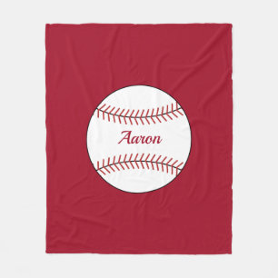 Polar Regalo personalizado de una manta de béisbol rojo