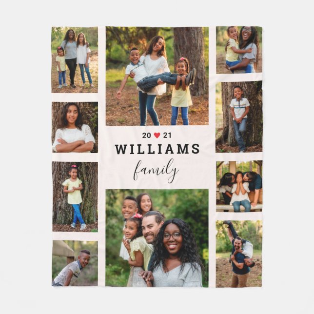 Polar Sincera manta de Collage de fotos personalizada de (Anverso)