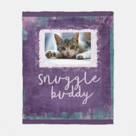 Polar Snuggle la manta púrpura/verde azulada del