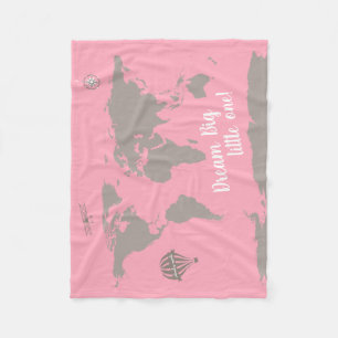 Polar ¡Sueña grande y pequeña! Manta de bebé rosa