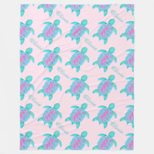 Polar Tortuga tortuga rosa nombre de corazón manta estam