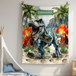 Polar Una manta de dinosaurio enojada personalizada con