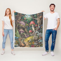 Una manta de fleece psicodélica del bosque