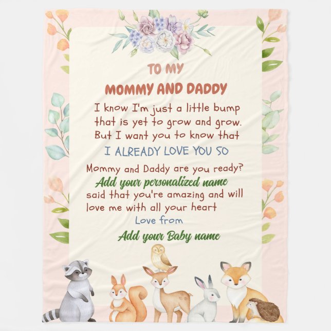 Polar Una nueva manta personalizada con regalo de nombre (Anverso)