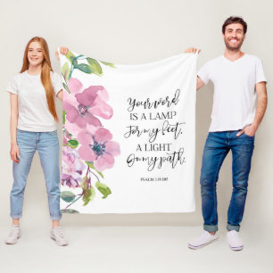 Polar Verso bíblico floral Salmo 119 faja manta