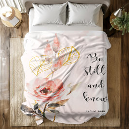 Polar Verso bíblico floral Salmo 46 faja manta