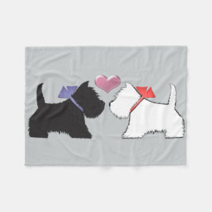 Polar Westie y manta del paño grueso y suave del arte