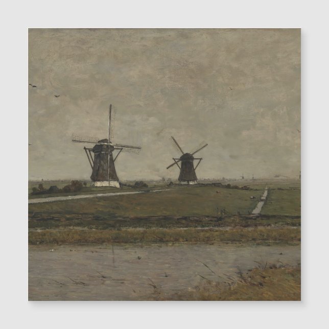 Polder con molinos cerca de Overschie (Anverso)