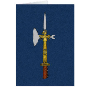 Poleaxe de la tarjeta de felicitación de Edward IV