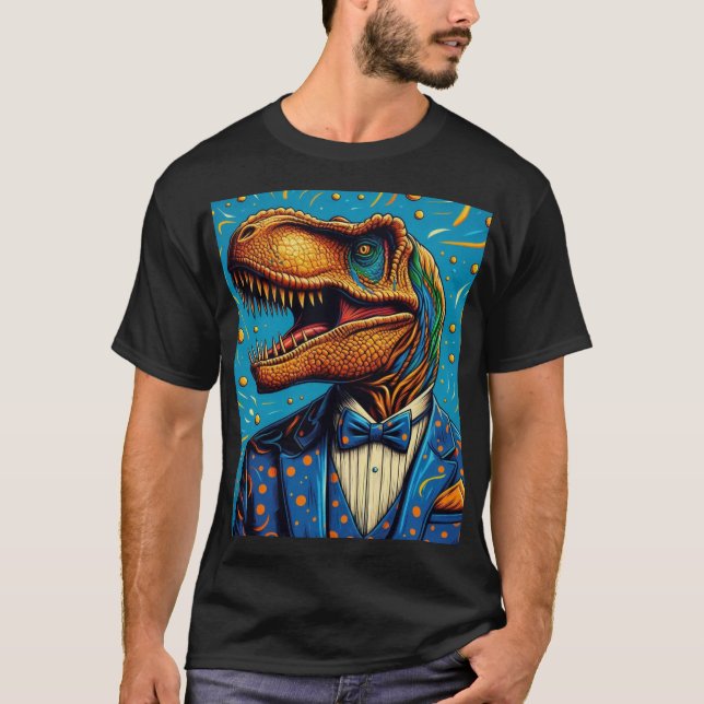 Polera Retrato  Dinosaurio (Anverso)
