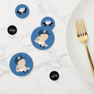 Policía Baby Shower Baby Cop Baby Shower Confetti