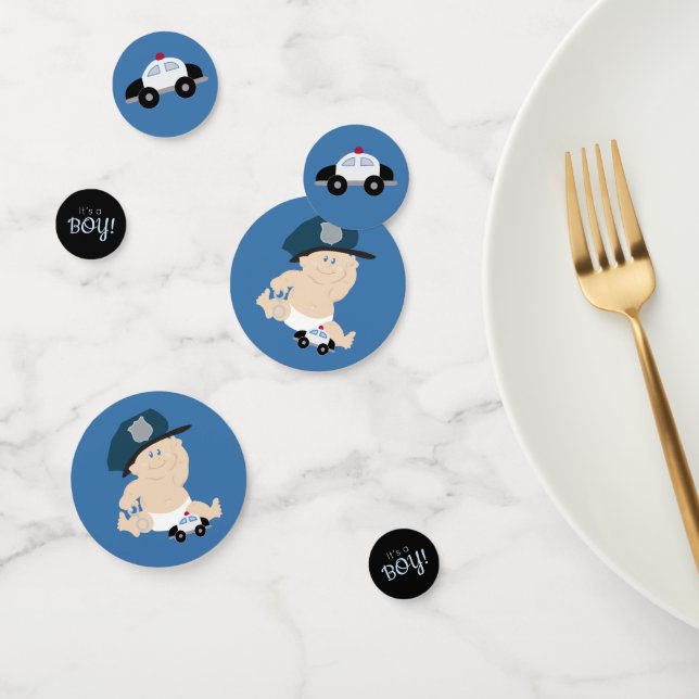 Policía Baby Shower Baby Cop Baby Shower Confetti (Grupo)