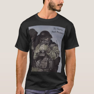 Policía de SWAT para servir y proteger camisetas d