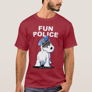 POLICÍA DIVERTIDA Camiseta oscura Westie