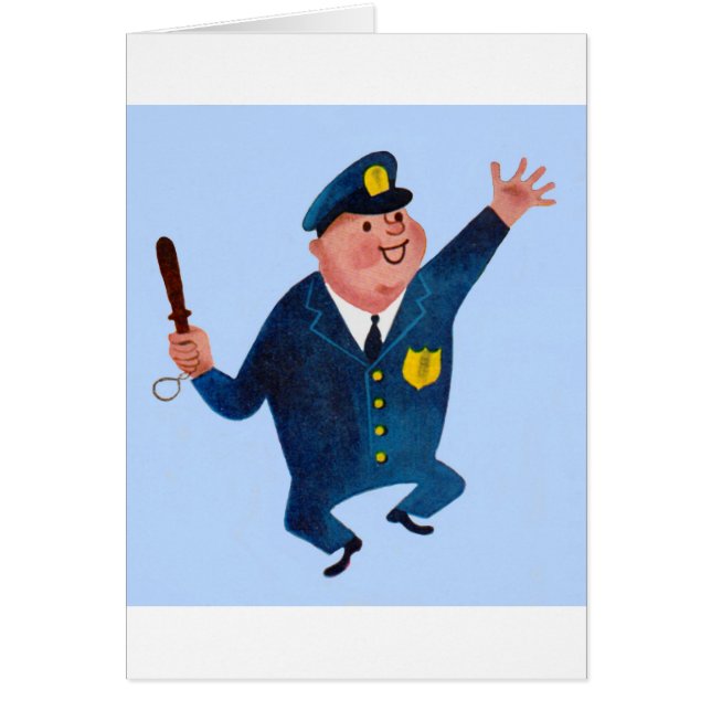 policía feliz bailando (Frente)