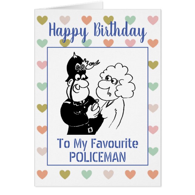 Policía feliz cumpleaños (Frente)